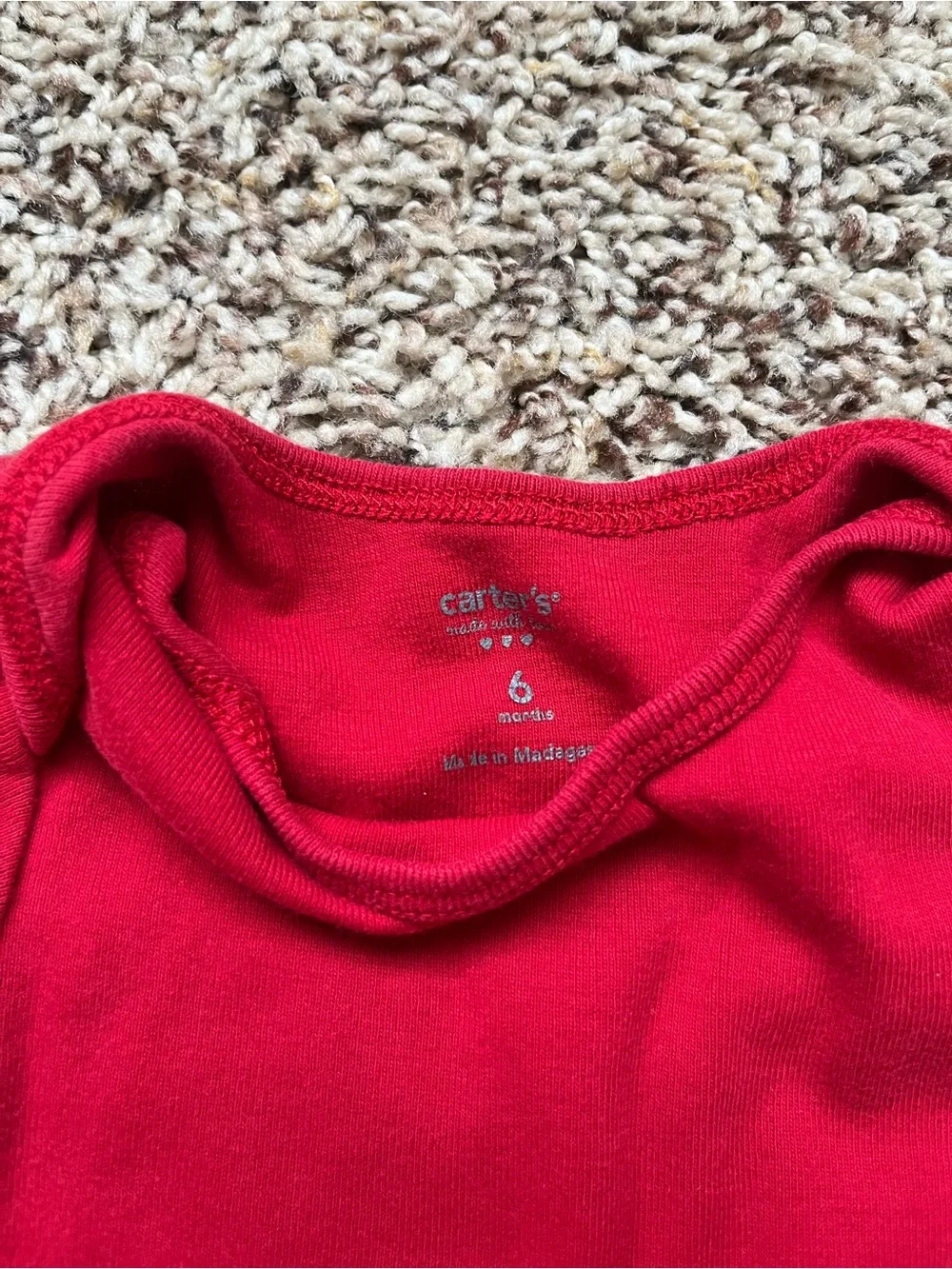 Carters Red Bodysuit & Navy Firetruck Pants Set